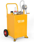 20 Gallon Fuel Gas Caddy with Wheels & Manual Pump - Portable Fuel