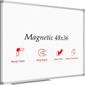 Magnetic Dry Erase Board 48 x 36 in - Large Wall-Mount Whiteboard