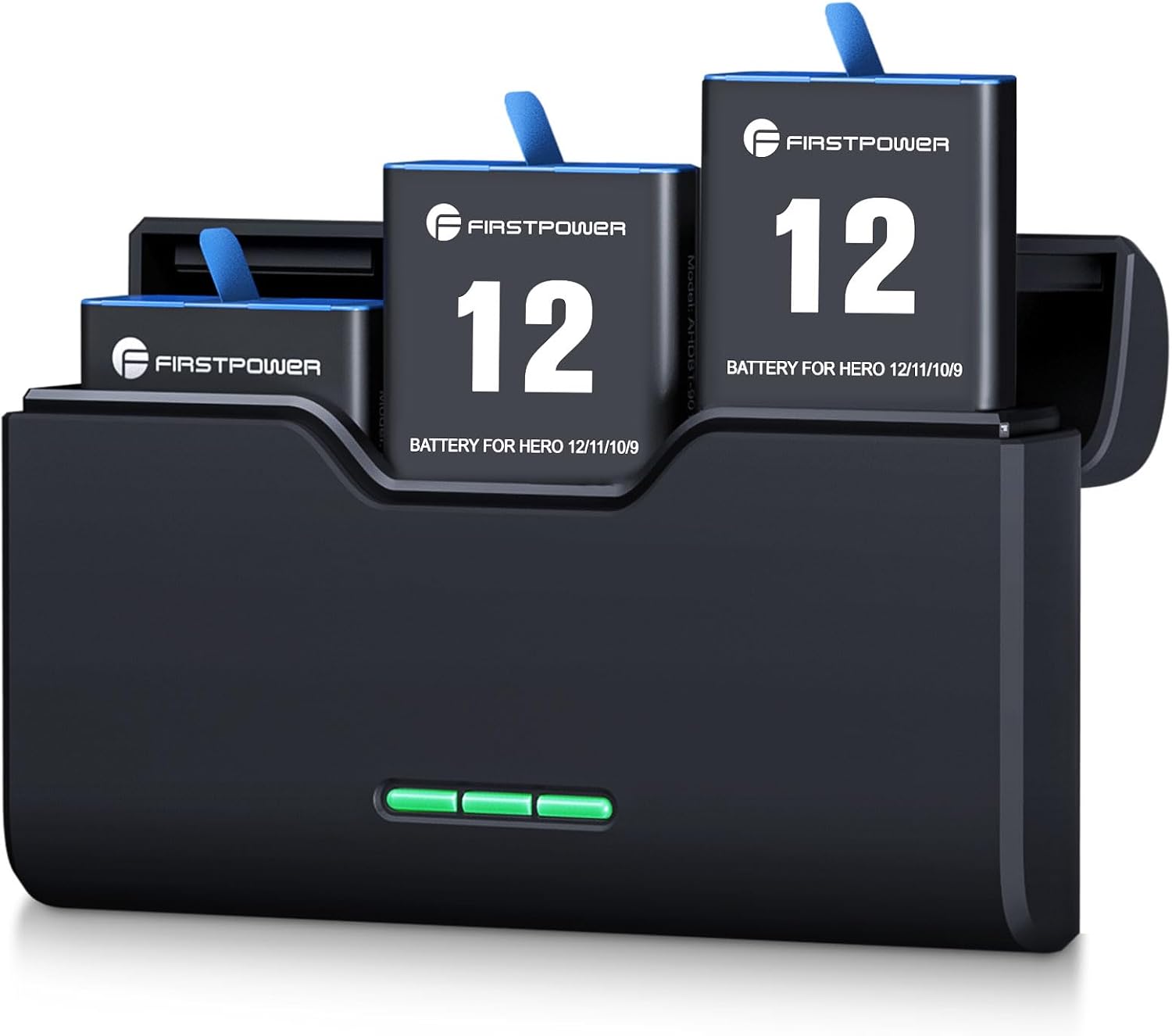 FirstPower Hero 12/11/10/9 Battery 3-Pack with Fast Charger