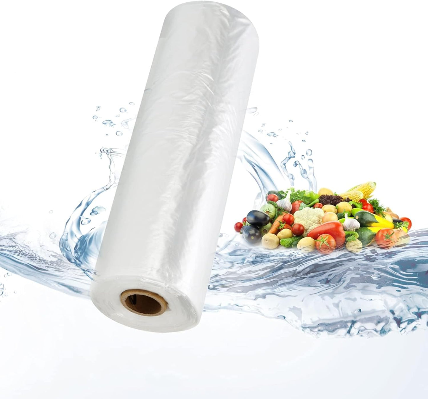 16x20 Plastic Produce Bags on a Roll - Clear Food Storage Bags