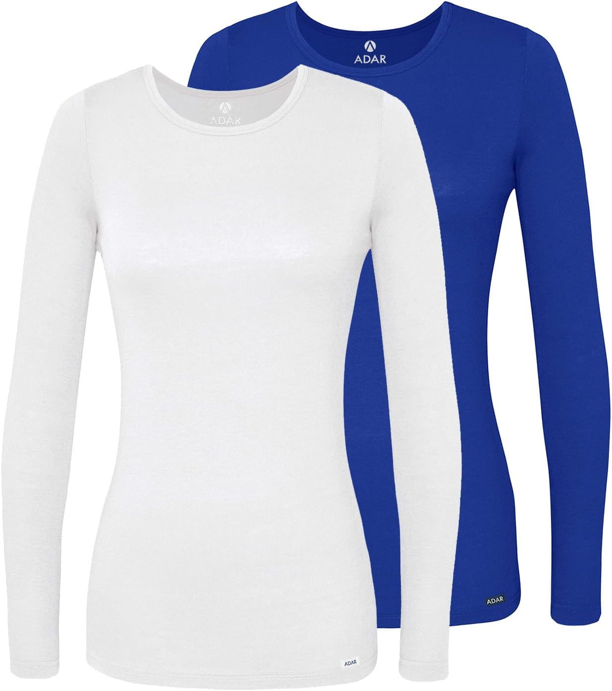 Adar Underscrubs for Women Long Sleeve Comfort Tee 2 Pack