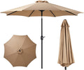 Sweetcrispy 9FT Patio Umbrella with Tilt and Crank - Durable Shade
