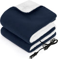 Sealy 12-Volt Heated Car Blanket - Portable 3-Level Electric Throw