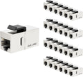 Cat7 Keystone Shielded RJ45 Coupler 25-Pack - 10Gbps Ethernet