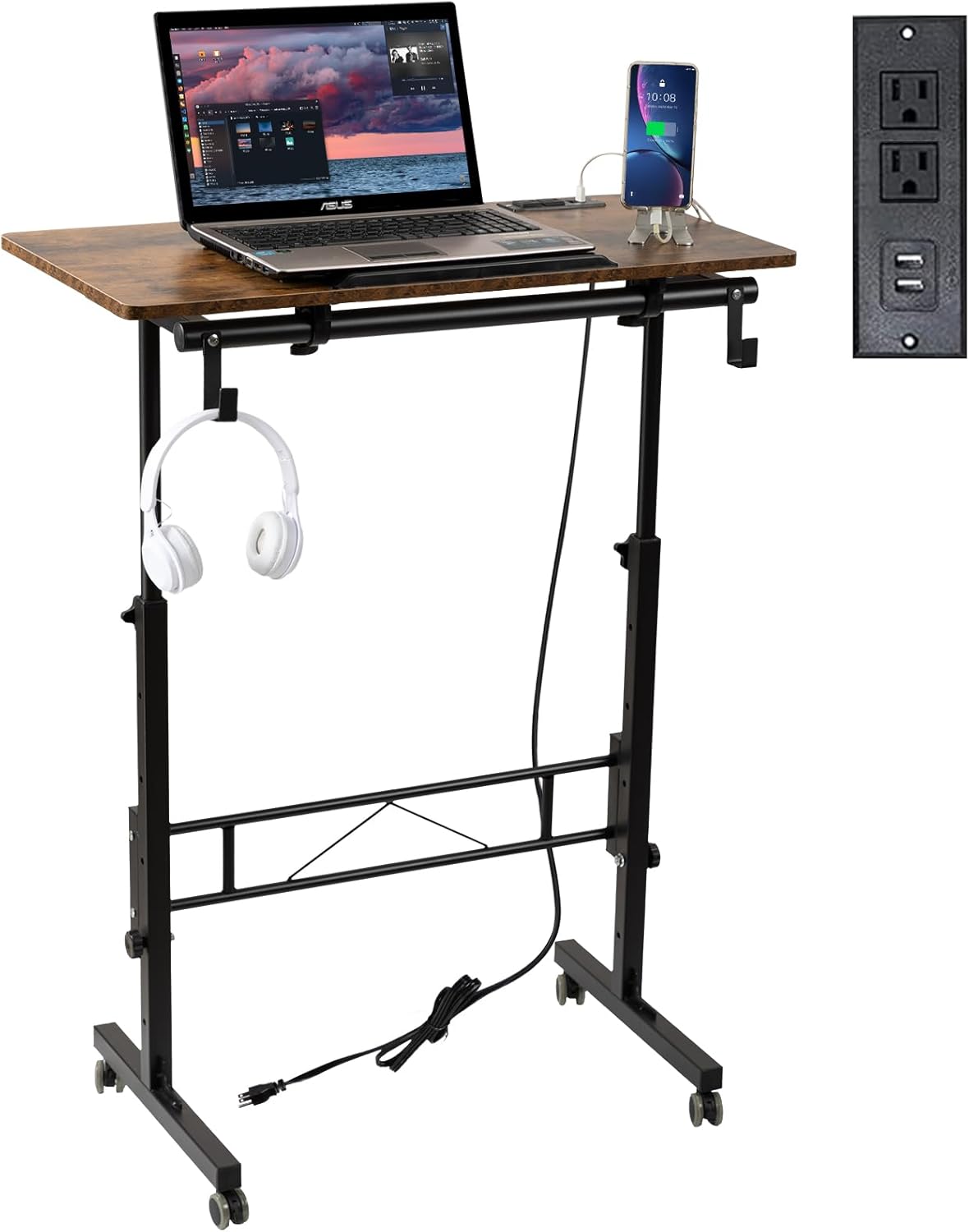SIDUCAL Height Adjustable Standing Desk with Tiltable Top