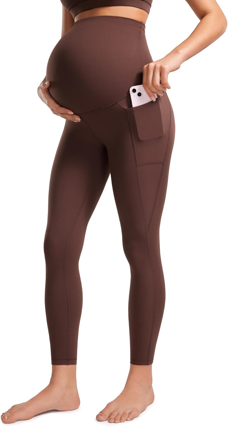 CRZ YOGA Womens Butterluxe Maternity Leggings with Pockets