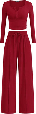 PRETTYGARDEN Women's 2 Piece Lounge Set - Chic Travel Comfort Pant
