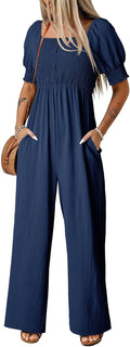Jumpsuits for Women Summer Lantern Sleeves Romper - Lightweight
