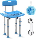 Shower Chair with Back for Inside Shower - Heavy Duty 380lbs Support