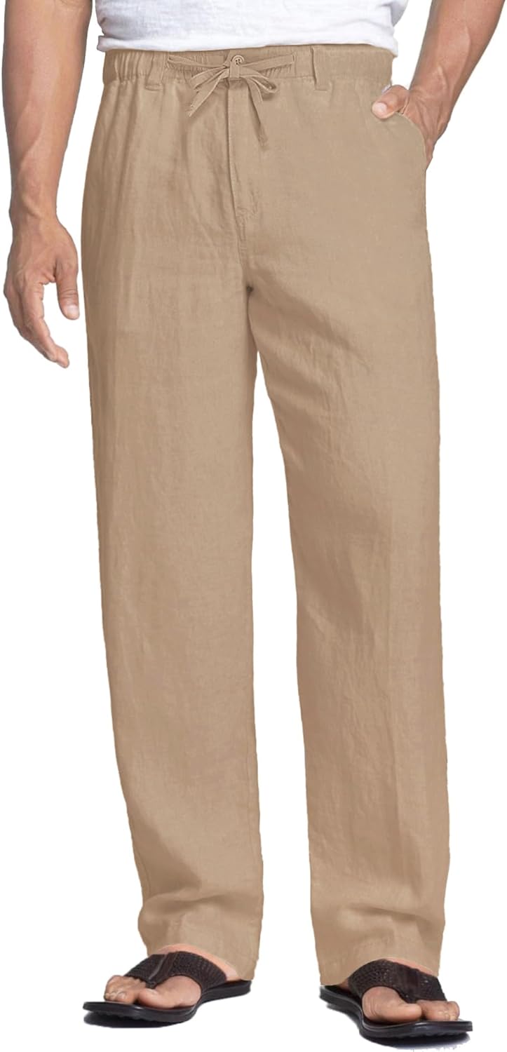 COOFANDY Men's Casual Linen Pants for Summer Comfort and Style