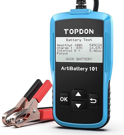 TOPDON AB101 Car Battery Tester for 12V Systems and More