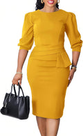 ZVO Midi Dress for Women - Sophisticated Work Pencil Dress