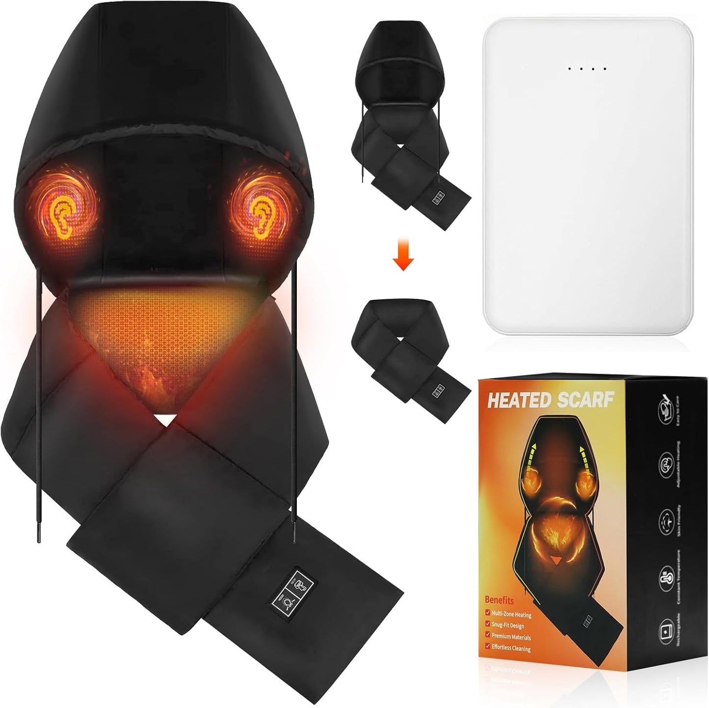 Heated Scarf with 5000mAh Battery for Ultimate Warmth and Comfort