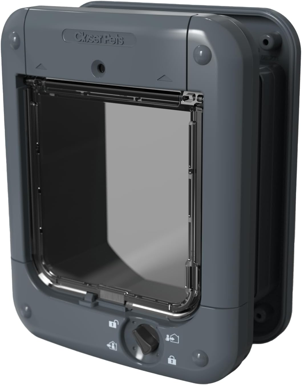 Microchip Activated Cat Flap for Small to Medium Cats - Grey