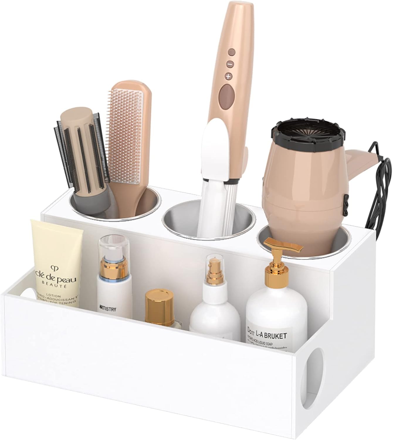 NIUBEE Acrylic Hair Styling Organizer - Stylish Bathroom Storage