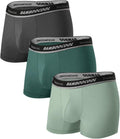 BAMBOO COOL Mens Underwear Trunks 3 or 4 Pack - Open-fly Support