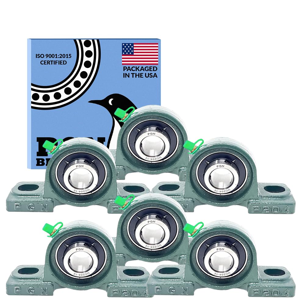 PGN UCP204-12 Pillow Block Bearing - Durable Chrome Steel Bearings