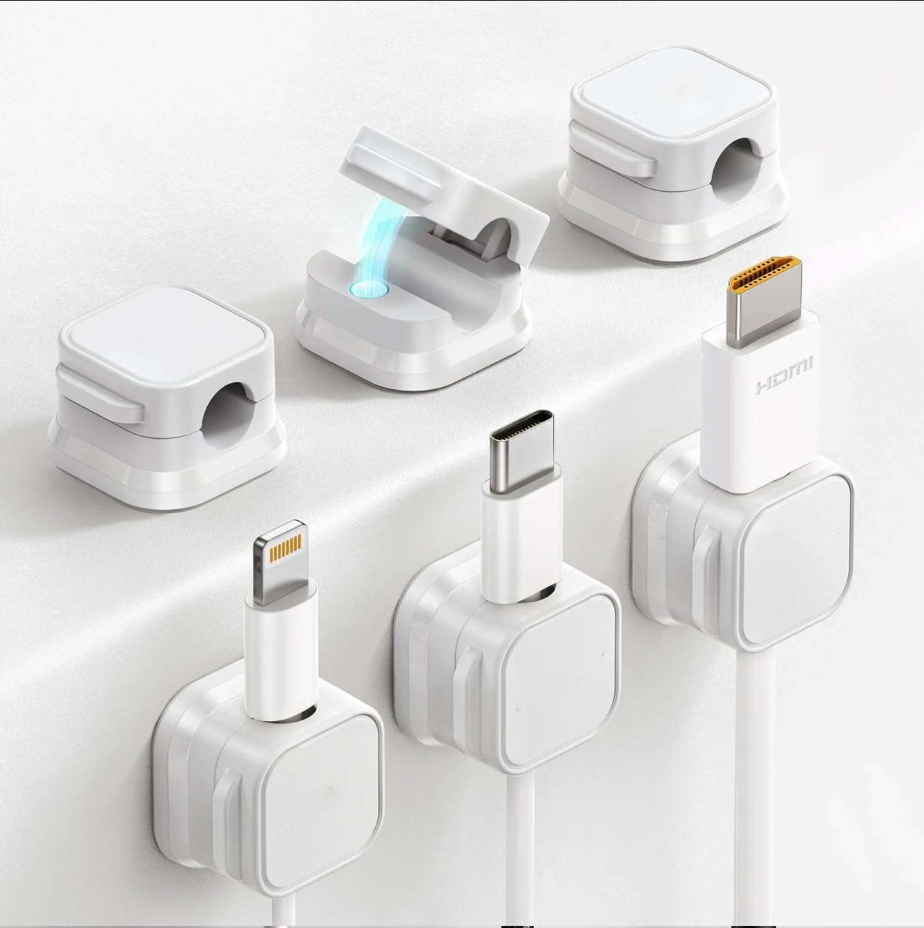 Effortless Cord Management Solution - 6 Pack Magnetic Organizer