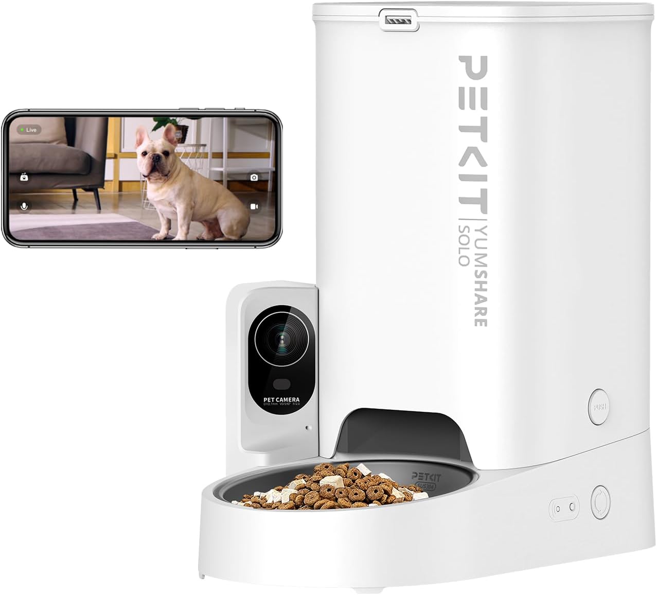 Petkit WiFi Cat Feeder: 2-Way Audio & HD Video