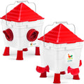 Standing Chicken Feeders and Waterers - Automatic 2.5 Gal Feeder 13.5