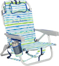 Backpack Beach Chair 5 Position Recliner - Lay Flat Comfort
