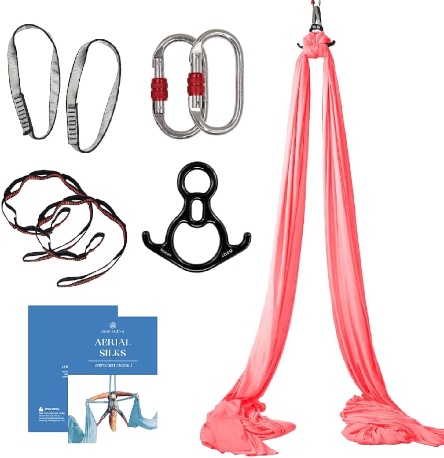 Aerial Silks Starter Kit for Yoga and Acrobatic Flying Fun