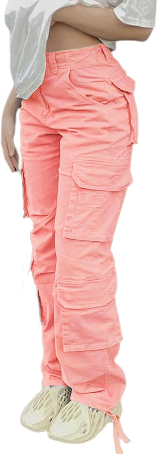 Viatabuna High Waisted Cargo Pants for Women - Y2K Style