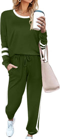 Aloodor Sweatsuit for Women 2 Piece Outfits for Womens Crewneck Shoes