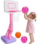 Toddler Girl Basketball Hoop Indoor Pink Adjustable Mini Goal