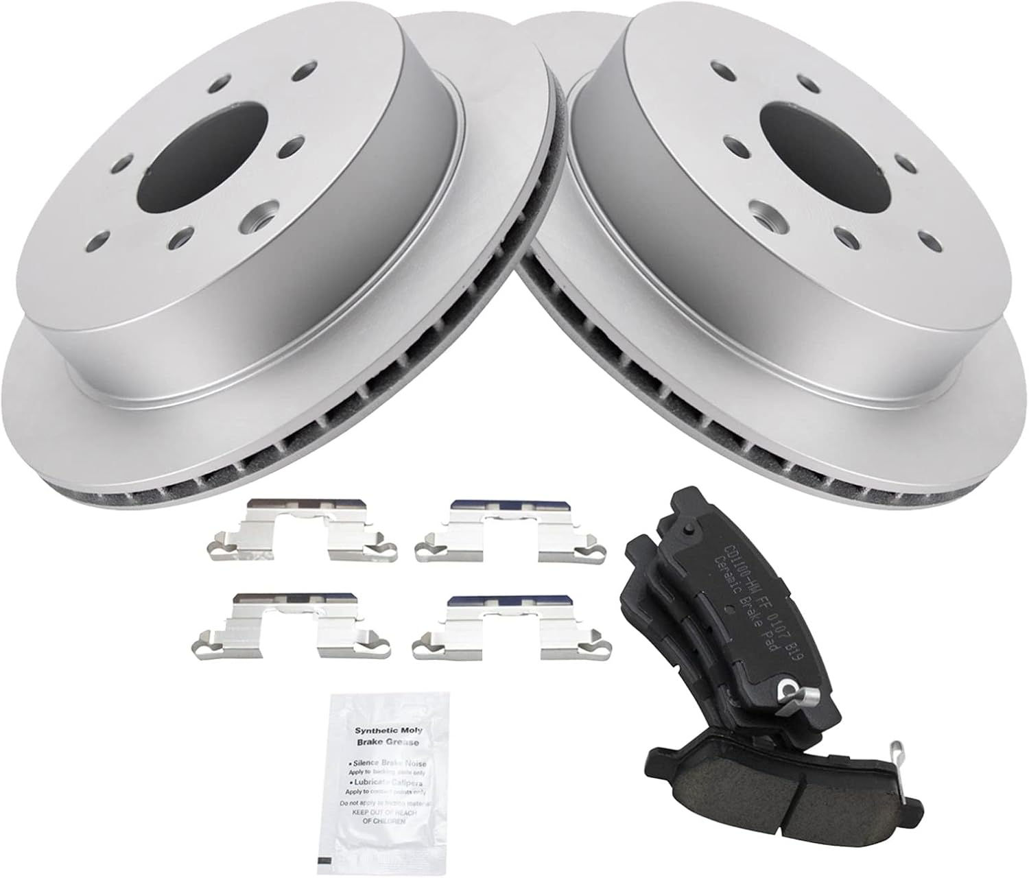 TRQ Rear Brake Pad & Rotor Kit for Nissan Frontier & Xterra