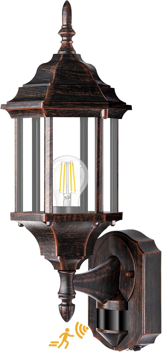 Redluck Motion Sensor Outdoor Lights for Dusk to Dawn Use