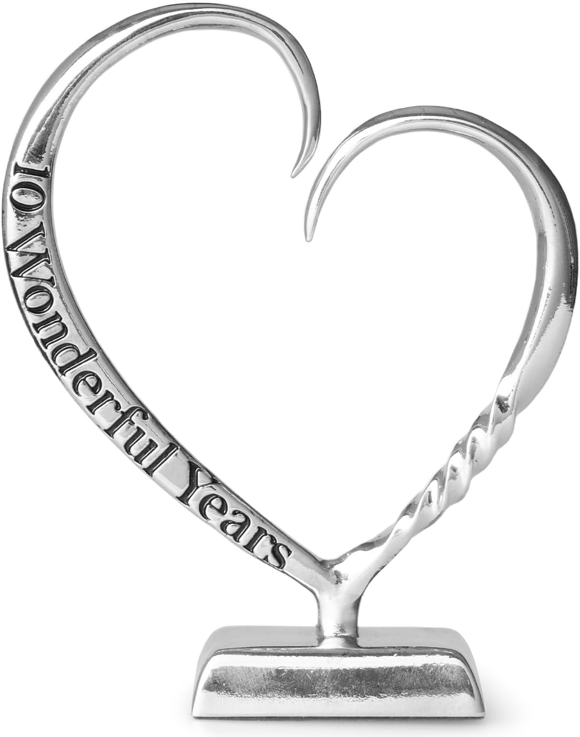 10 Year Anniversary Tin Gifts for Couples - Heart Art Keepsake