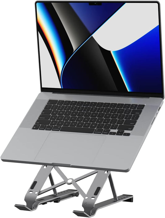 j5create Aluminum Laptop Stand with 4-Port USB Hub