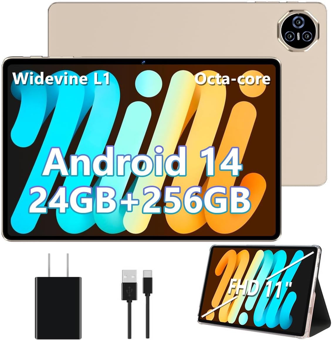 2025 11 Inch Tablet with 24GB RAM and 256GB Storage for All