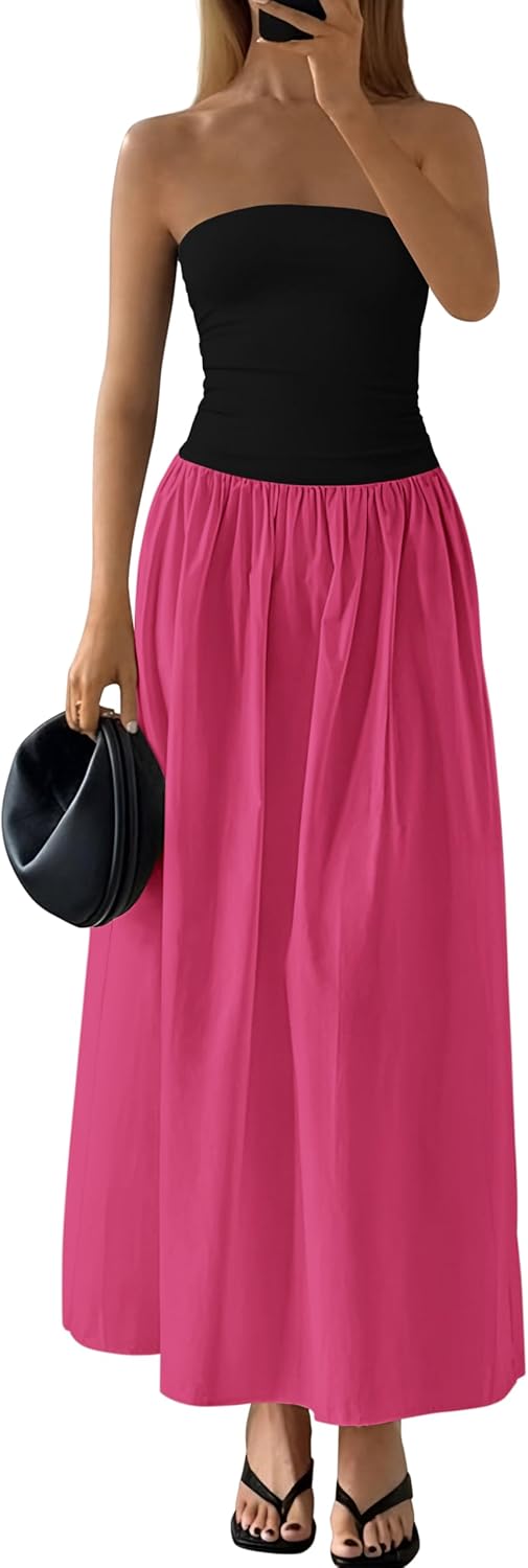 Elegant Strapless Maxi Dress for Women - Perfect Summer Style