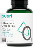 Puori Omega 3 Fish Oil Supplement - Ultra Pure Burpless Formula