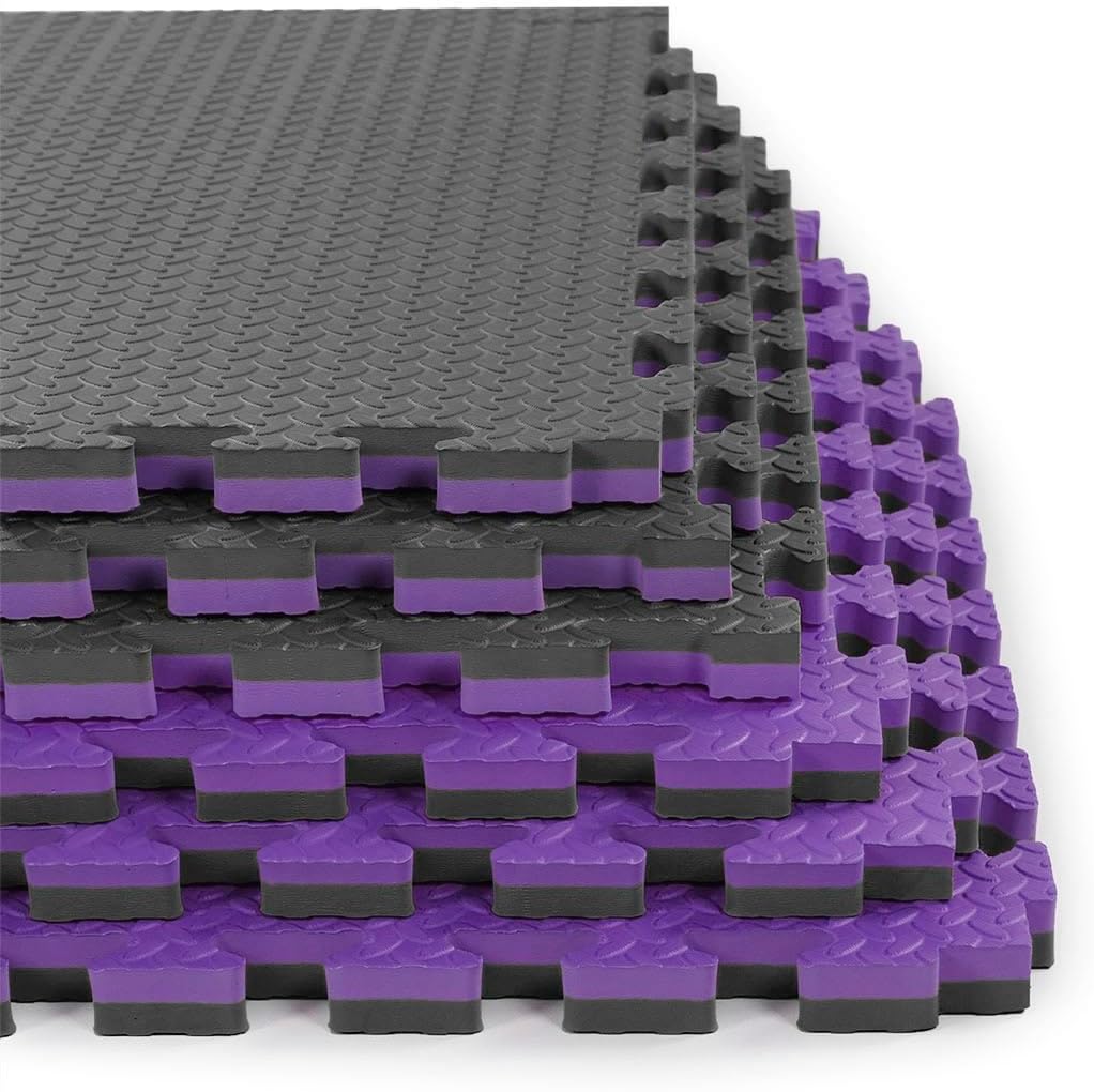 Xspec 1in Extra Thick EVA Gym Foam Floor Mat Tiles for Fitness