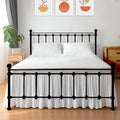 Shreem Linen Ruffled Bed Skirt Full 16-In Drop - Elegant Dust Ruffle