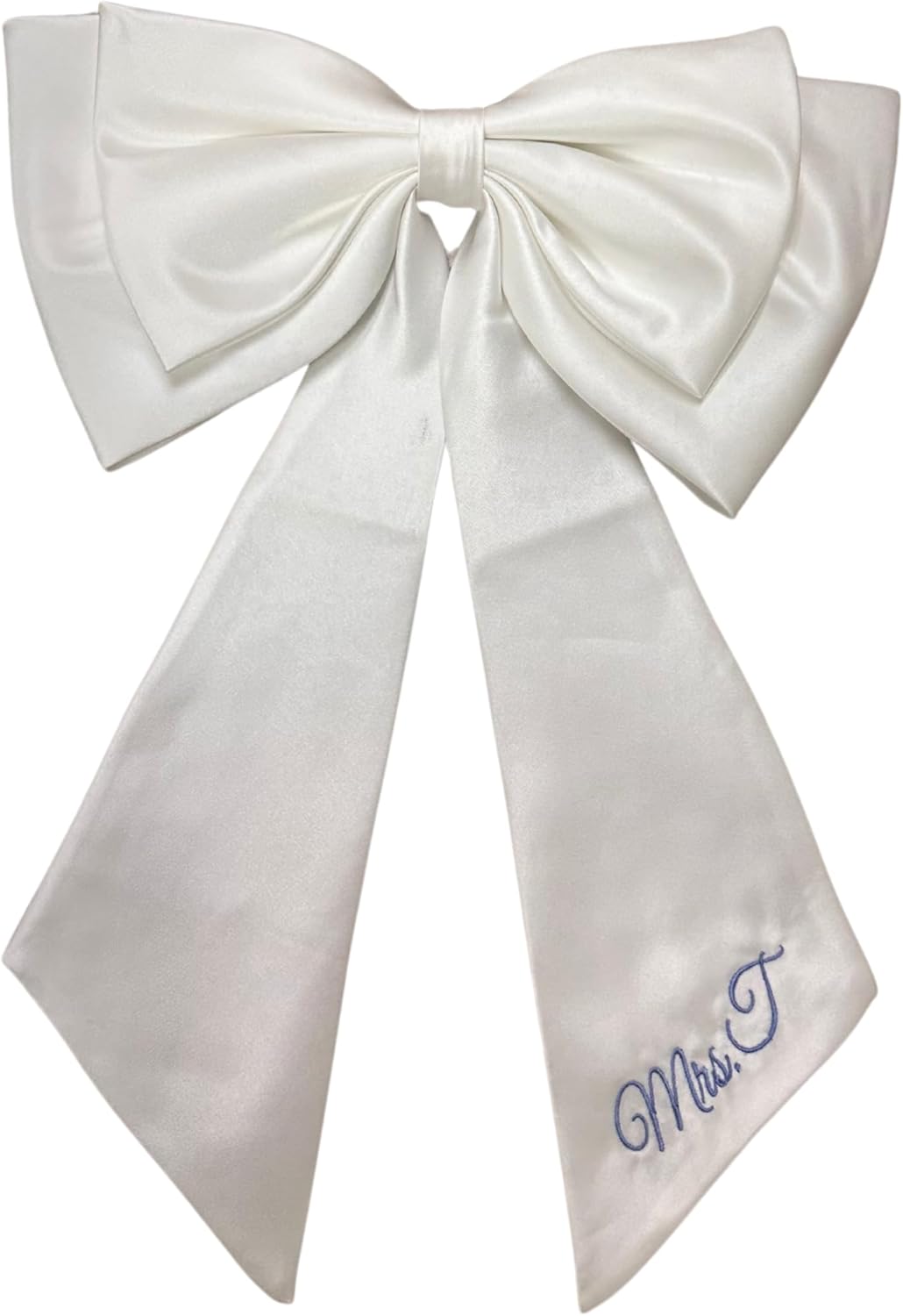 Detachable Bride Bow with Custom Embroidery for Bridal Events