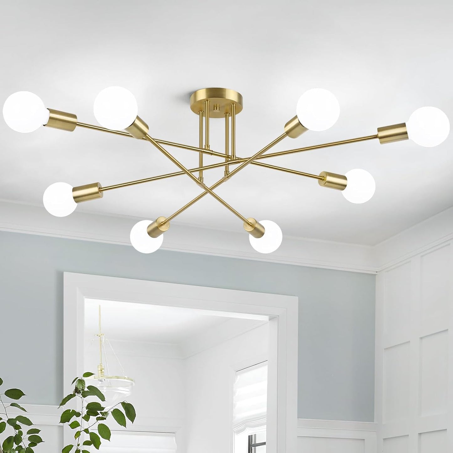 Modern Sputnik Chandelier 8-Light Fixture for Stylish Homes