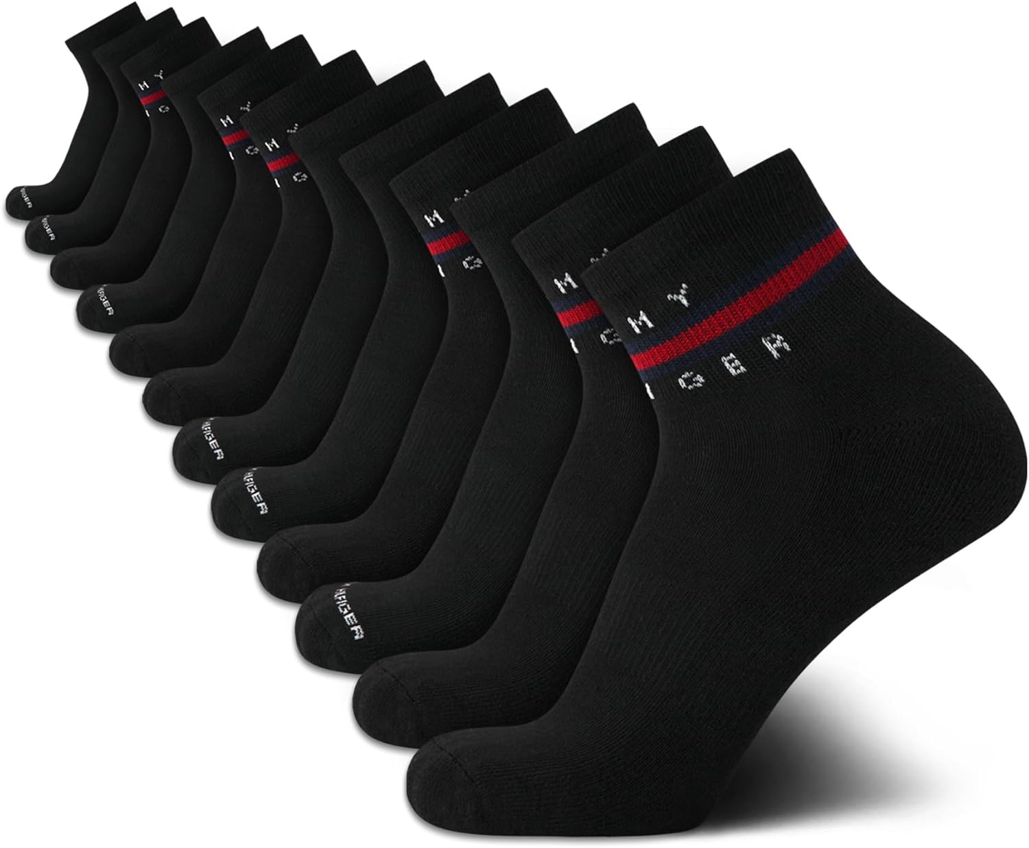Tommy Hilfiger Mens Quarter Socks - Cushioned Performance Ankle Socks