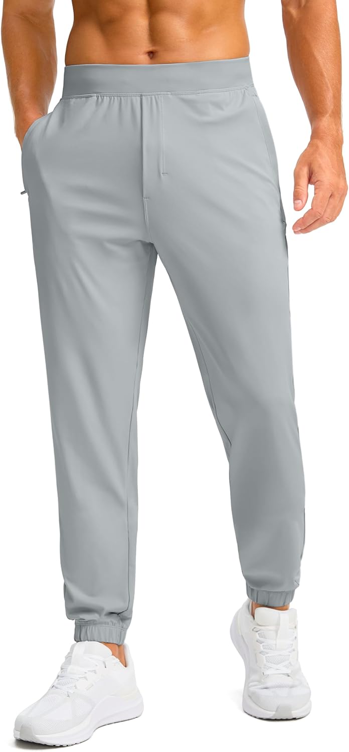 Lightweight Zipper Pocket Men's Joggers for Athletic Comfort