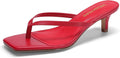 Kitten Heels Flip Flop Low Heels Square Open Toe Sandals - 1.96 in