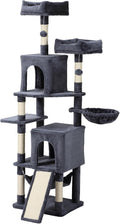 Cat Tree 70-Inch Tower with Hammock and Condo - Large Multi-Level