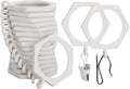BlastHome Premium Metal Curtain Rings with Inserts for Luxury Drapery