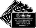Classic Framed No Unauthorized Recording or Photography Sign - Medium