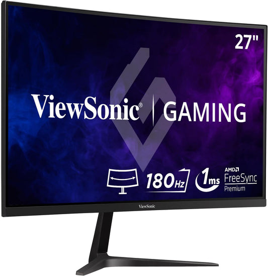 ViewSonic 27 Curved Gaming Monitor: 1440p 1ms 180Hz Refresh Rate
