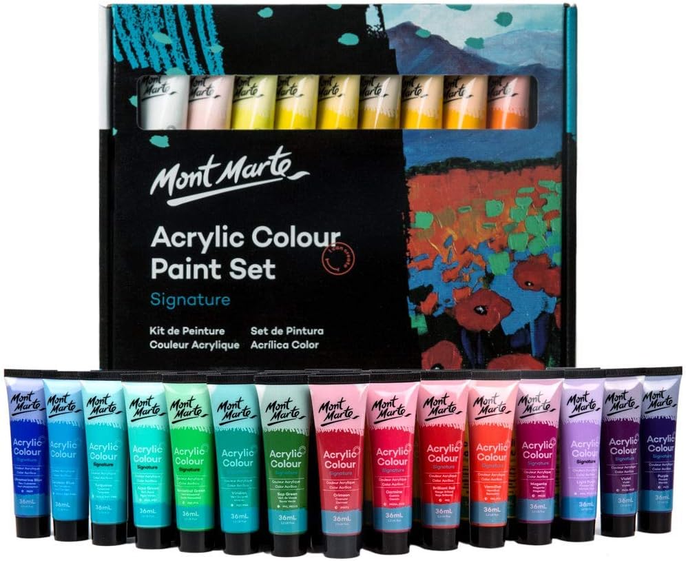 Mont Marte Signature Acrylic Paint Set for Creative Projects