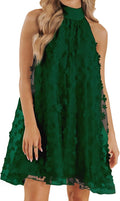 VIMPUNEC Womens Summer Wedding Guest A-Line Halter Mini Dress - Cute