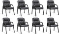 CLATINA Leather Guest Chair with Padded Arm Rest - Reception 8 Pack